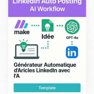 N8N_LinkedIn Création studio Workflow n8n : Création & Publication Automatique de Posts LinkedIn avec IA + Perplexity